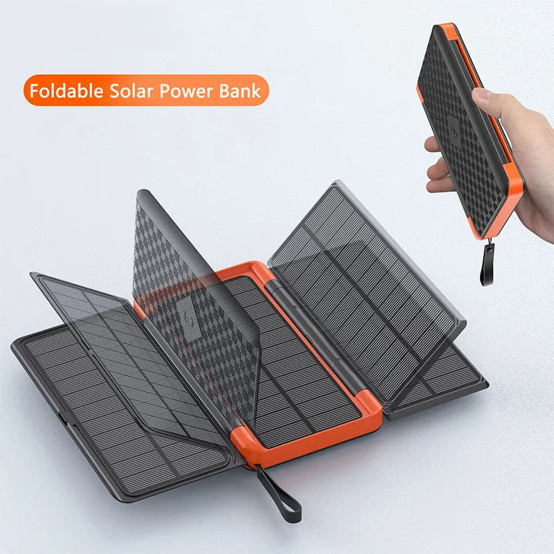 Folding Solar Panel Wireless Charging Power Bank